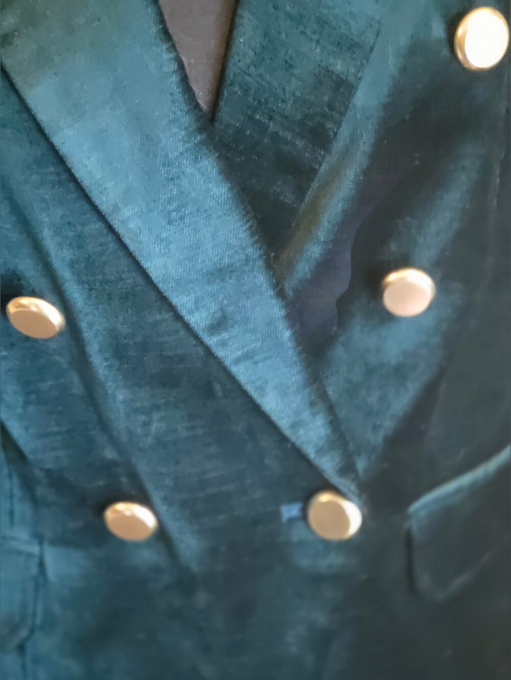 Chicos Velvet Double-Breasted Vintage Blazer | Size Large - Picture 3 of 6